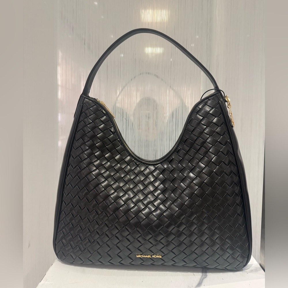 NWT MICHAEL KORS Nayla Medium Hobo Woven Shoulder Bag - Picture 2 of 11